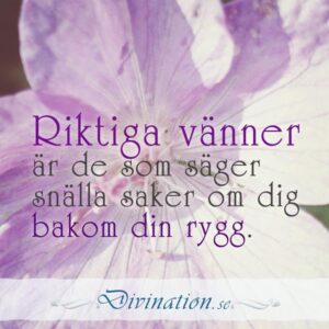 Riktiga vänner är de som säger