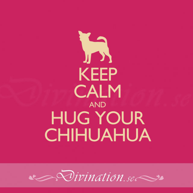 KEEP CALM AND HUG YOUR CHIHUAH